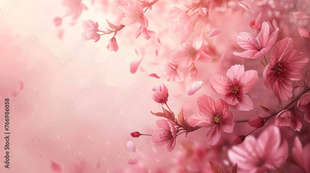 A close-up image showing pink flowers against a pink background. The vibrant pink blooms are in sharp focus, highlighting their delicate petals and intricate details A close-up image showing pink flowers against a pink background. The vibrant pink blooms are in sharp focus, highlighting their delicate petals and intricate details