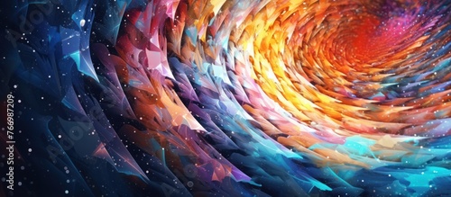 Creative dynamic abstract swirl motion galaxy