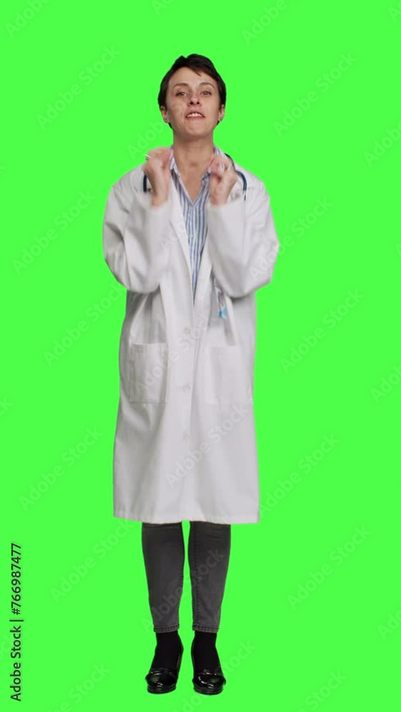 Front view Angry physician yelling at people and being aggressive in studio, getting mad and furious at something against greenscreen backdrop. Irritated annoyed medic screaming, being displeased Front view Angry physician yelling at people and being aggressive in studio, getting mad and furious at something against greenscreen backdrop. Irritated annoyed medic screaming, being displeased