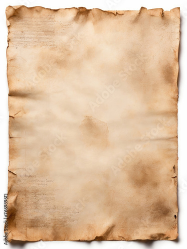 Ancient vintage paper sheet with stains