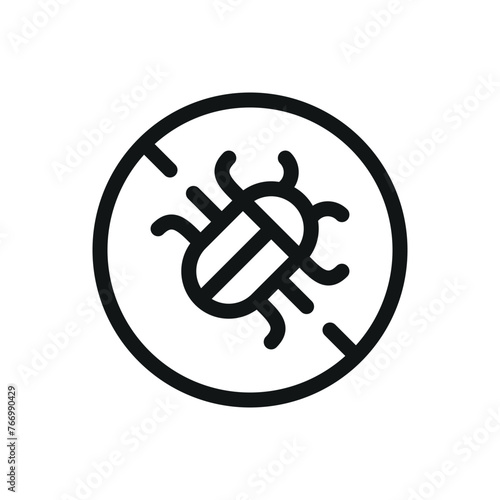 Insecticide isolated icon, stop bug vector symbol with editable stroke