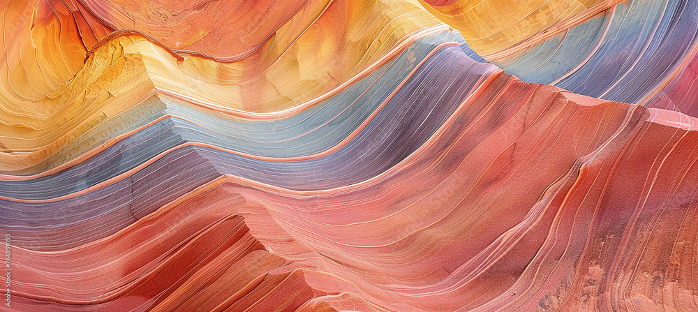 Obraz premium colorful abstract sandstone wavy walls as background