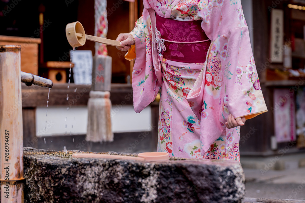 Naklejka premium Kimono