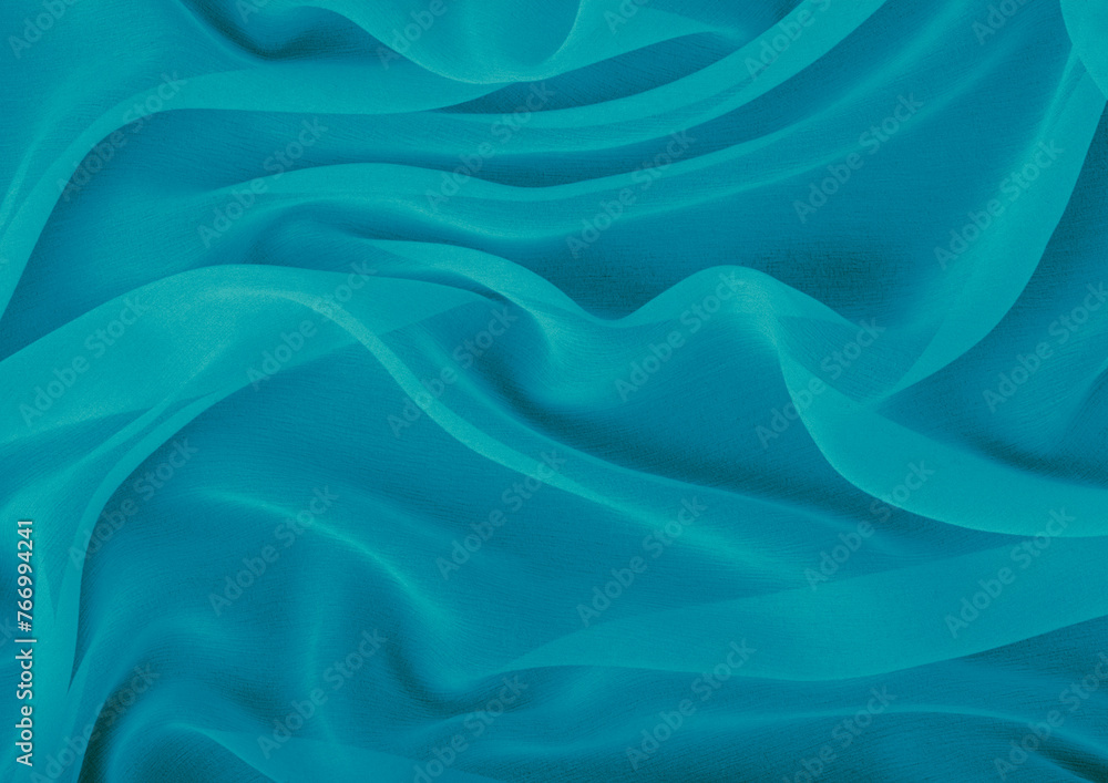 Fototapeta premium Green cloth pattern close view, textile material background