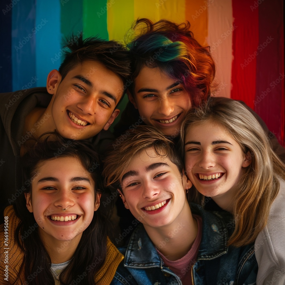 Fototapeta premium Group of Young People Standing Together