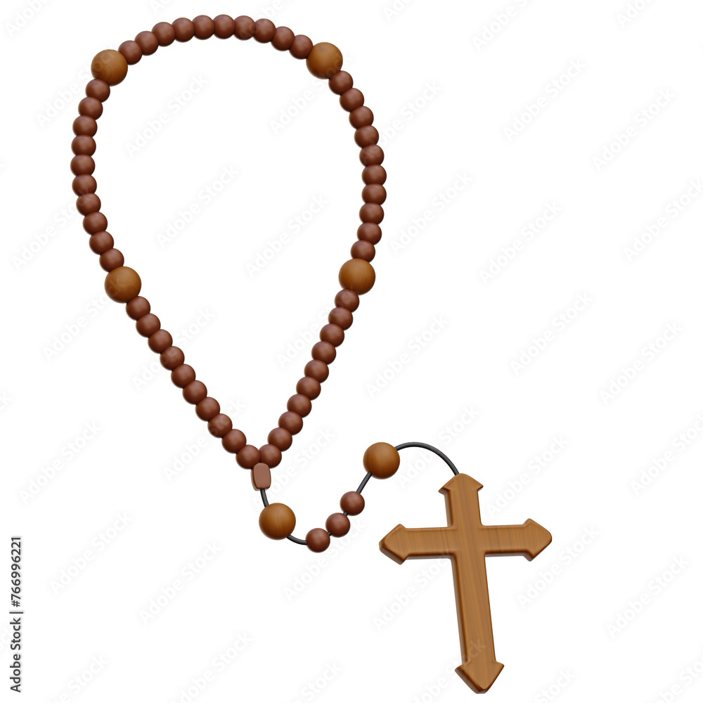 Rosary 3d Icon Illustration Rosary 3d Icon Illustration