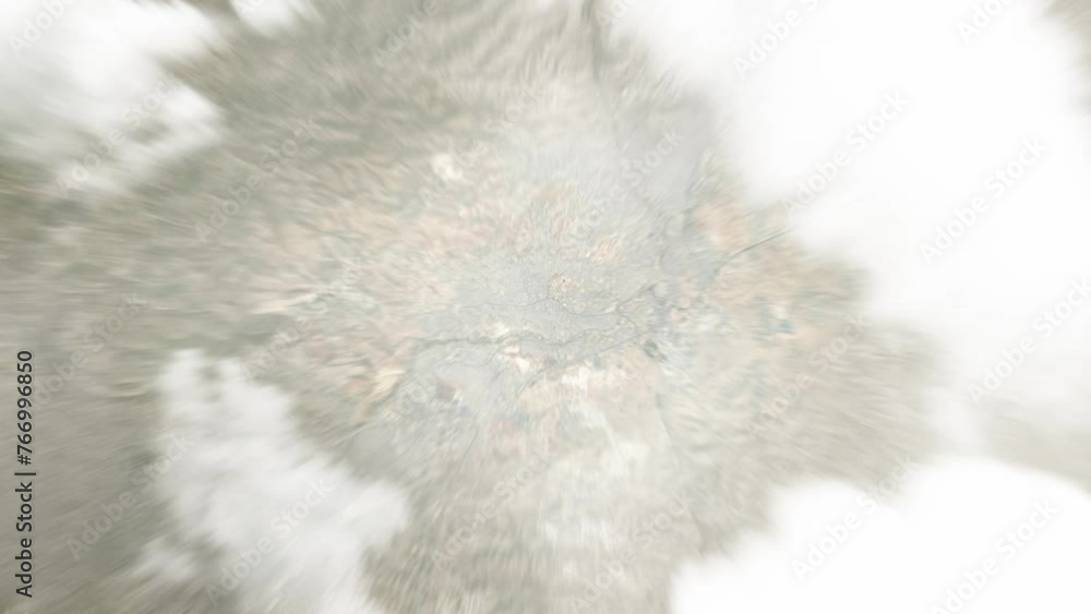 Earth zoom in from space to Ar Rusayfah, Jordan. Followed by zoom out through clouds and atmosphere into space. Satellite view. Travel intro. Images from NASA Earth zoom in from space to Ar Rusayfah, Jordan. Followed by zoom out through clouds and atmosphere into space. Satellite view. Travel intro. Images from NASA