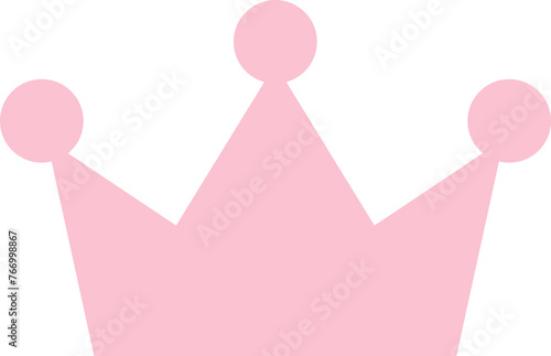 Simple little princess crown icon isolated 