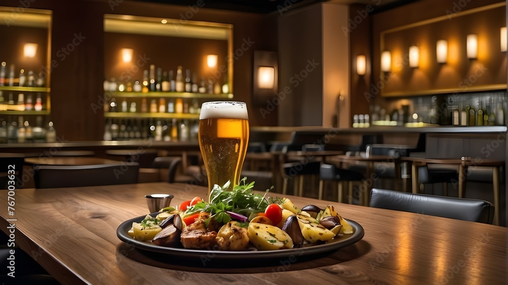 Savor the fusion of flavors with a cold beer and tantalizing tapas at our bar table. Indulge in the refreshing taste of Mediterranean cuisine paired perfectly with your favorite brew.