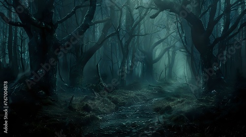 Spooky Forest Tales: Hauntingly Beautiful Woods from Fairy Tale Lore photo