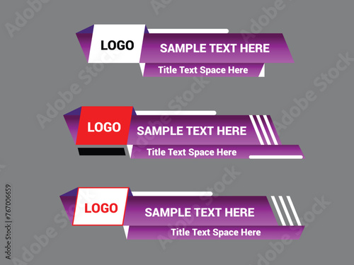 Lower third vector design with overlay strip text video. News Lower Thirds Pack.