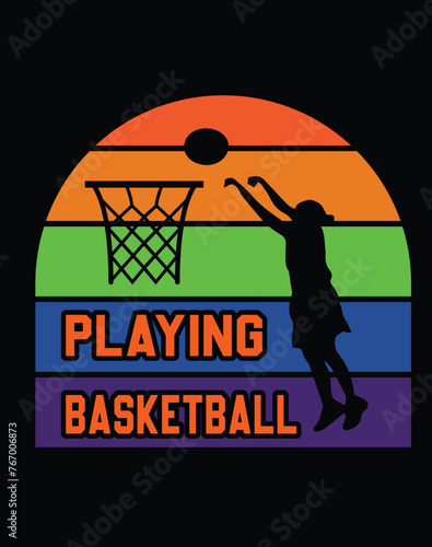 Basketball T-shirt Design photo