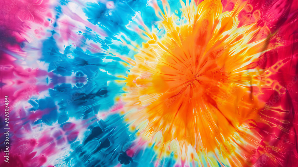 Vibrant Tie-Dye Explosion in Pink, Blue, and Orange Hues Vibrant Tie-Dye Explosion in Pink, Blue, and Orange Hues
