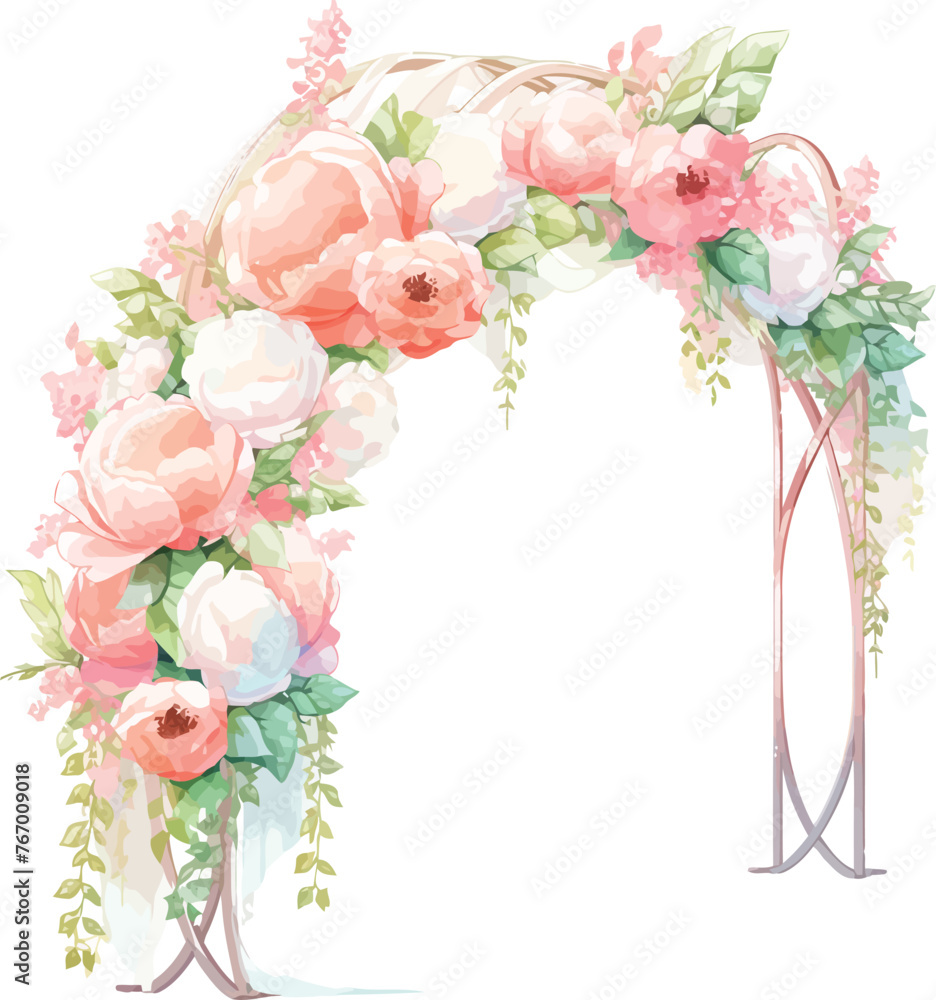 Watercolor illustration wedding flower