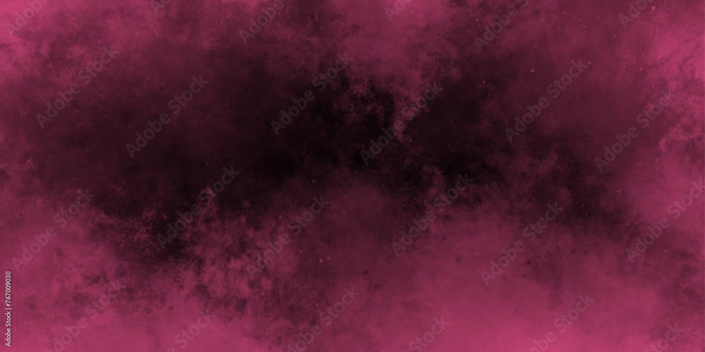 Fototapeta premium Abstract cosmic fuchsia neon paper textured. Pink sky with black background and blurred pattern background. light pink ink watercolor on black background. Two-color gradient. Modern social media post 