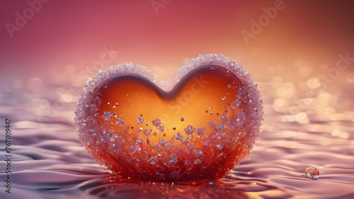 Heart shape for Love concept  Valentine s Day concepts. love symbol  concept for Valentine s Day  wedding etc. Heart elements for love concept design. AI generated image