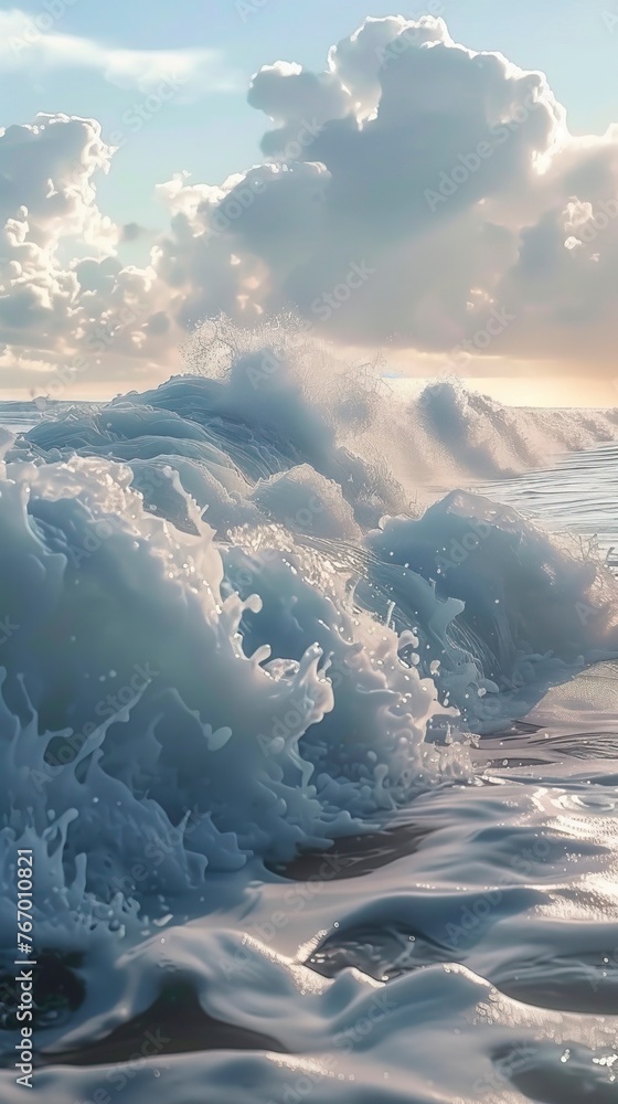 Fototapeta premium Wave in the sea . Rough Sea