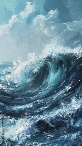 Wave in the sea . Rough Sea © CREATIVE STOCK