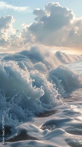 Wave in the sea . Rough Sea