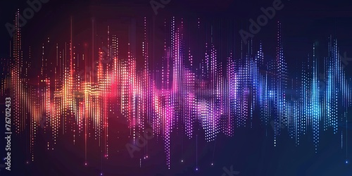 Music, notes, sound wave frequency, digital equalizer, audio, background, wallpaper. © Oleksii