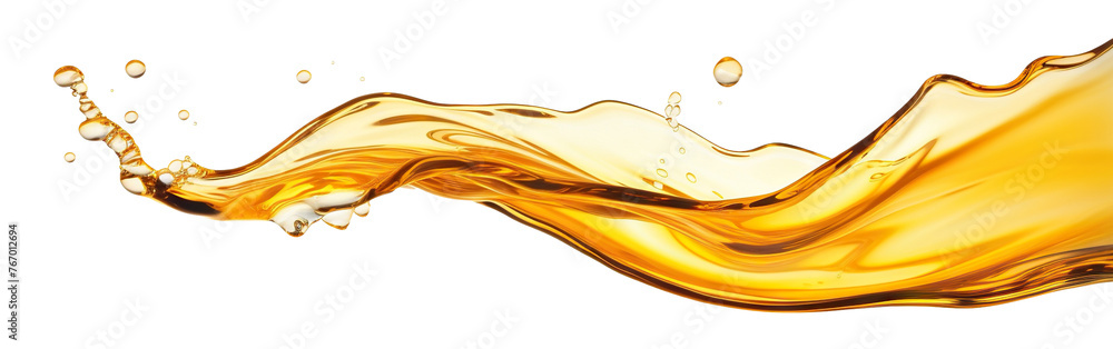 Naklejka premium Golden oil splash cut out