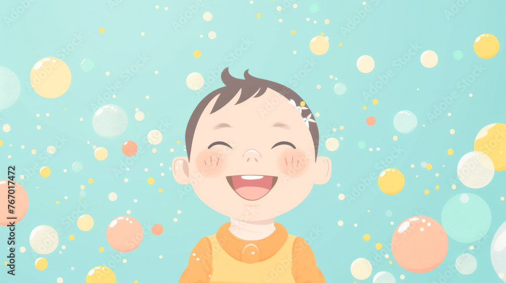 家で過ごす赤ちゃん