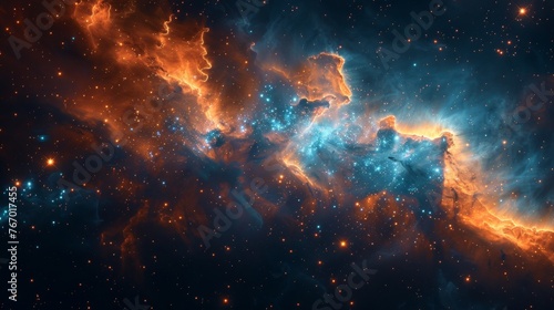 Star Cluster Illuminating Night Sky