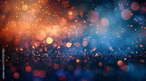 Blurry Gold and Blue Lights