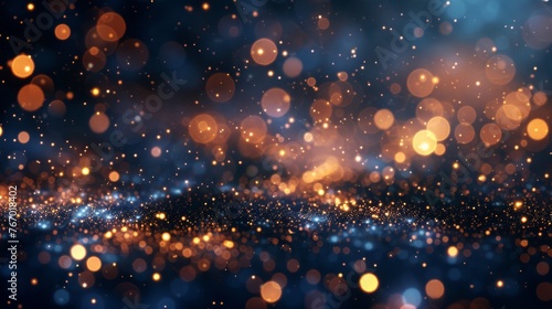 Blurry Blue and Yellow Lights