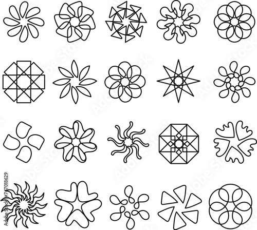 Fototapeta Naklejka Na Ścianę i Meble -  Set of geometrical logo