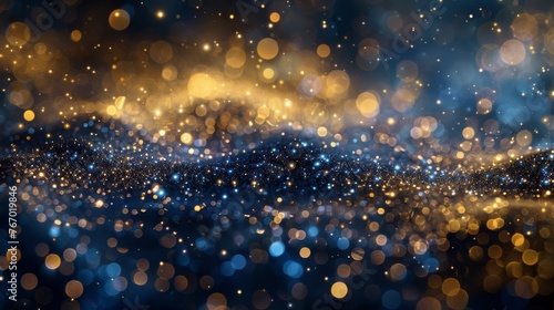 Blurry Gold and Blue Lights