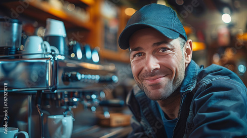 Smiling Man in Cap
