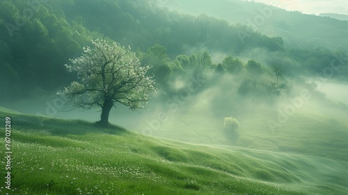 Sunlight Filters Through Tree Leaves