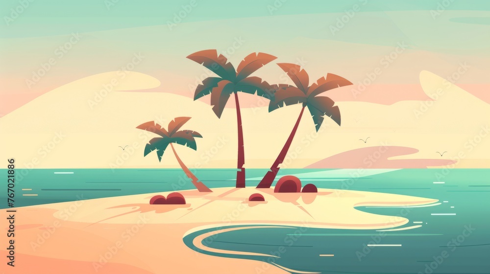 Fototapeta premium Summer beach background materials