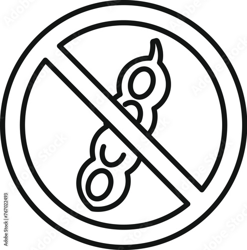 Intolerance of beans icon outline vector. Free non gmo. Allergen human health