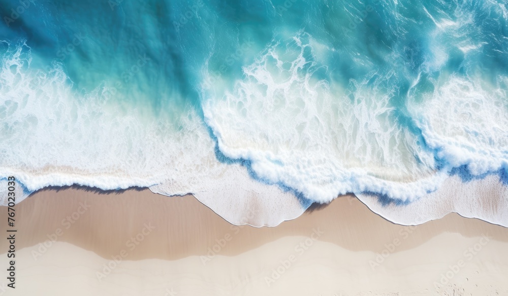 Aerial view of ocean and beach Aerial view of ocean and beach