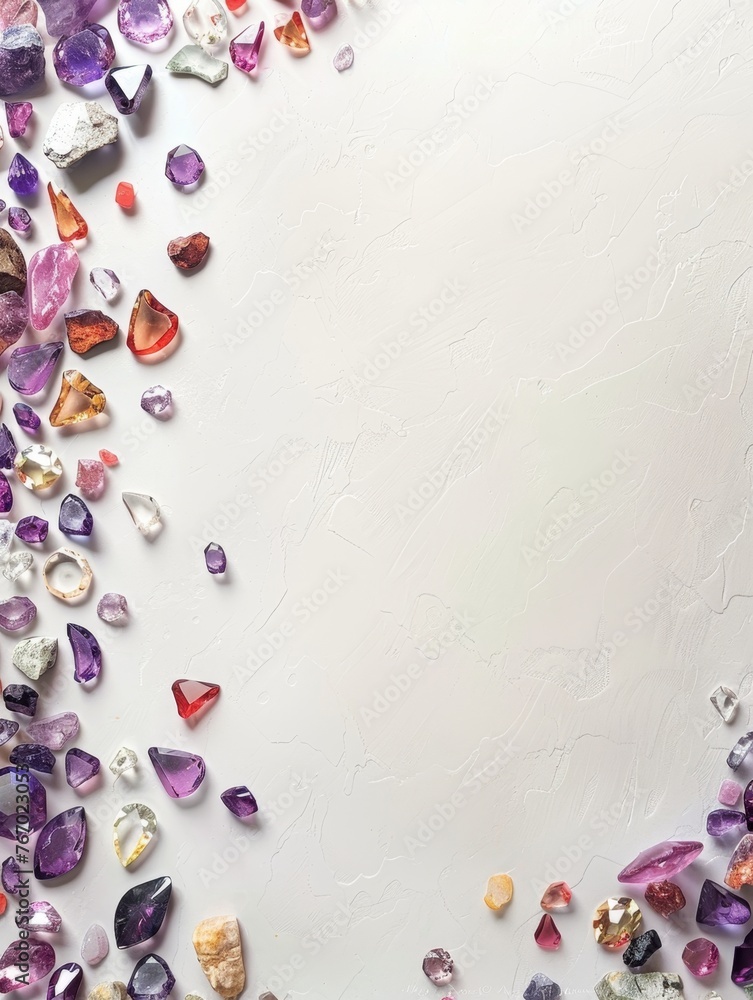 background with precious stones. Frame border made of precious stones background with precious stones. Frame border made of precious stones