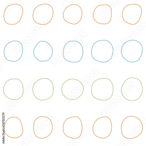 Hand drawn abstract circle elements