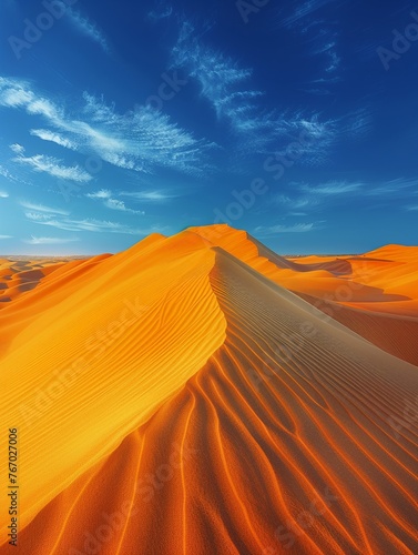 Vast desert with sand shaped like mythical beasts compact