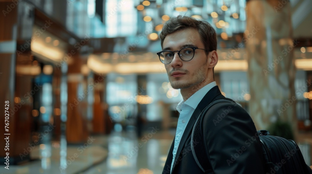 Obraz premium Businessman on a business trip