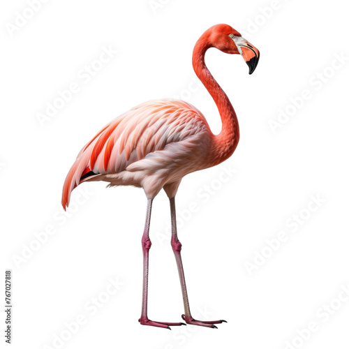 pink flamingo isolated on transparent background