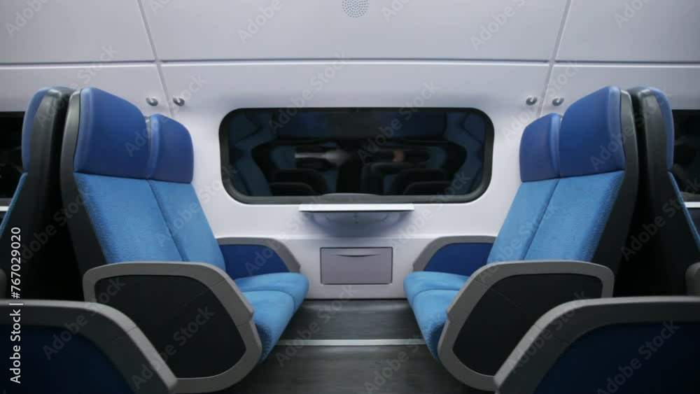 Train interior at dusk in The Netherlands Train interior at dusk in The Netherlands