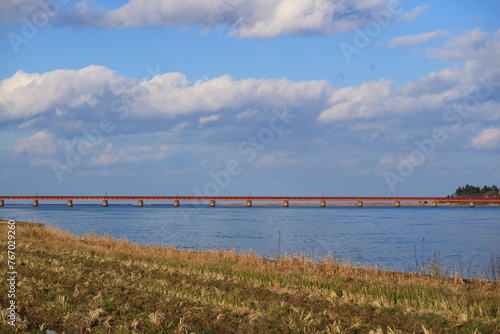 丹鉄の赤い鉄橋(由良川鉄橋)