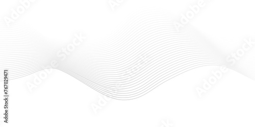 Abstract white and gray digital blend wave lines and technology background. Modern white flowing wave lines and glowing moving lines. Futuristic minimal technology and sound wave lines background.