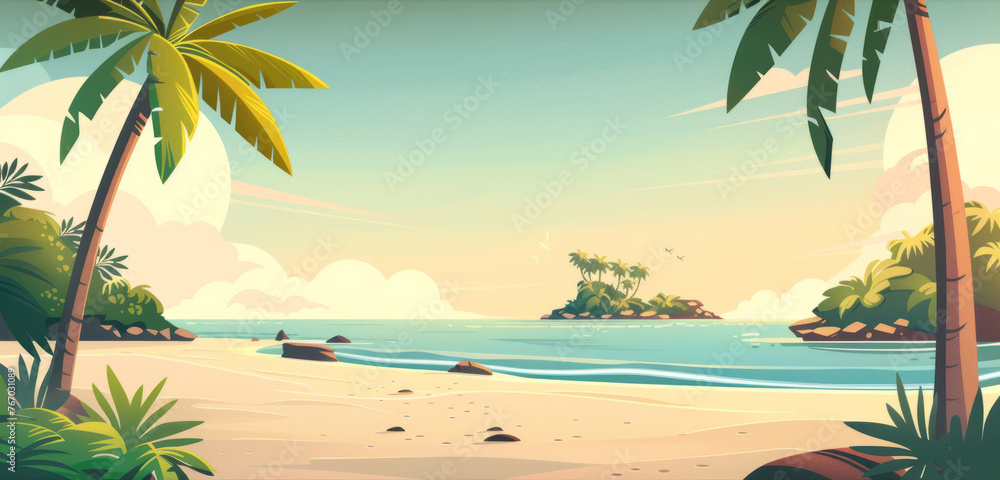Obraz premium Summer beach background materials