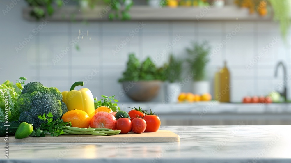 fresh vegetables on the kitchen table fresh vegetables on the kitchen table