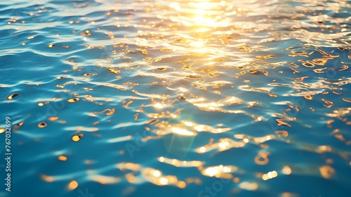 Abstract and blurred ocean with defocused lights