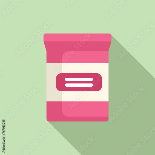 Candy snack food icon flat vector. Vending machine package. Cereal muesli