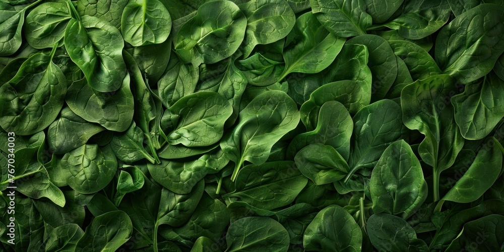 Fototapeta premium Fresh Spinach Leaves Texture