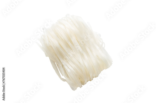 instant rice noodle isolated on white background